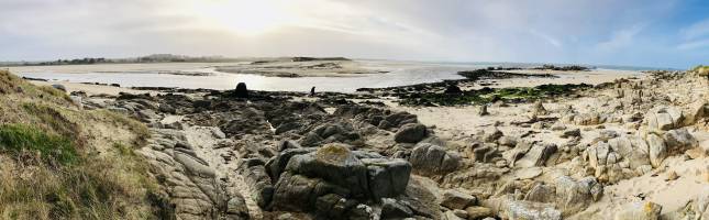 La Baie du Kernic : Baie du Kernic, Porsguen, Plouescat, Dune, Sable, Rochers, Goëmon