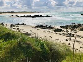 La Baie du Kernic : Baie du Kernic, rochers, dune, sable blanc