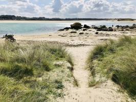 La Baie du Kernic : Baie du Kernic, rochers, dune, sable blanc