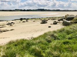 La Baie du Kernic : Baie du Kernic, rochers, dune, sable blanc