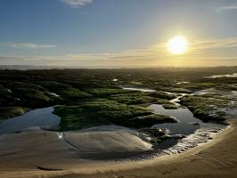 Plage de la Normandelière : Plage de la Normandelière, Coucher de soleil