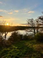 Lac de la Vouraie : Lac de la Vouraie, Saint-Hilaire-le-Vouhis, Retenue de la Sillonnière, Coucher du Soleil